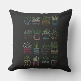 Garden Party med Pots and Flowers Kudde