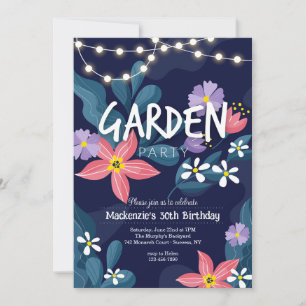 Garden Party Nattinbjudan Inbjudningar