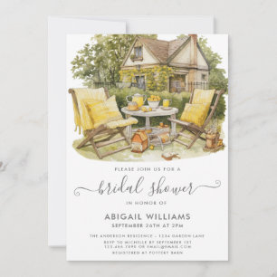 Garden Party Picnic Lemon Citrus Möhippa Inbjudningar