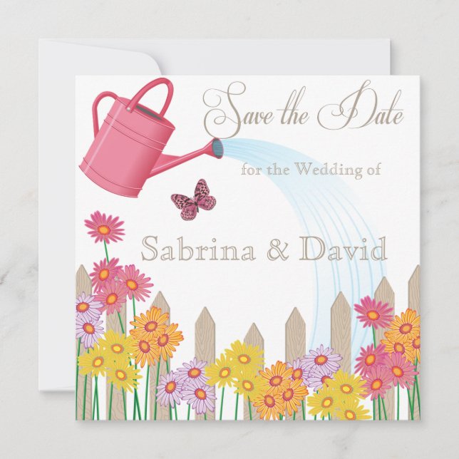 Garden Party-samlingen Spara datum Datumet (Framsida)