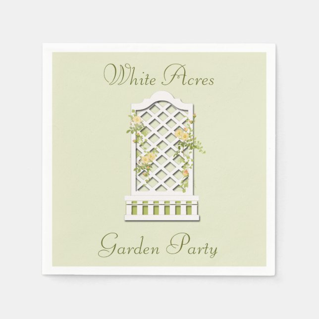 Garden Party Soiree Papper Napkins Pappersservett (Framsidan)