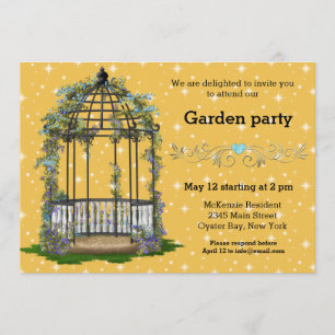 Garden Party * VÄLJ din bakgrund färg Inbjudningar