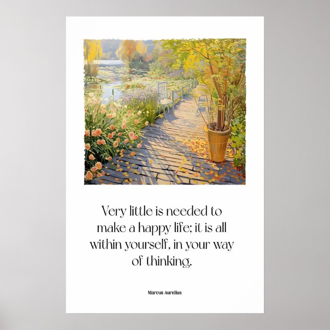 Garden Path Marcus Aurelius Quote Print Stoic Poster (Framsidan)