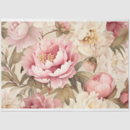 Garden Peonies Tissue eller Decoupage Papper