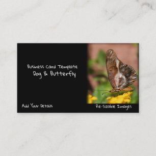 Garden Photography Butterfly Vingar Hund Visitkort