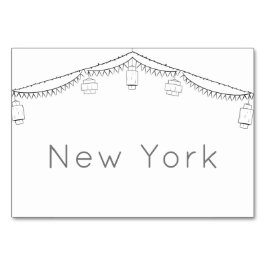 Garden Picnic Minimalist Black and White Bröllop Bordsnummer