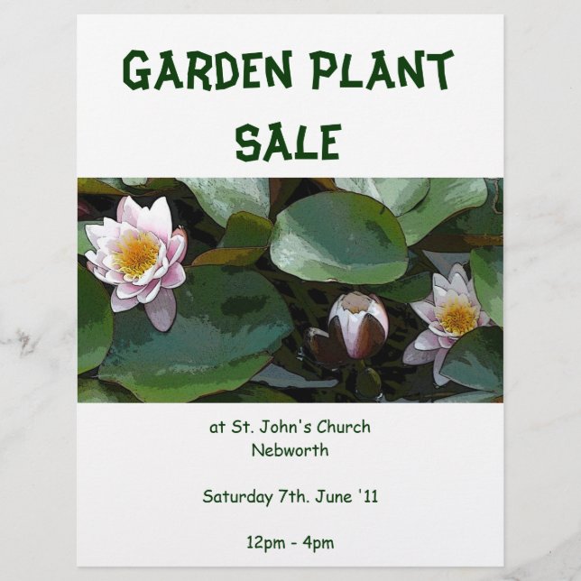 Garden Plant Sale Flyer (Framsidan)