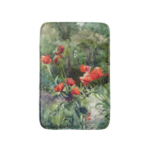 Garden Poppies (från Mildred Anne Butler) Badrumsmatta