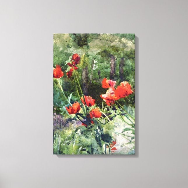 Garden Poppies (från Mildred Anne Butler) Canvastryck (Framsida)
