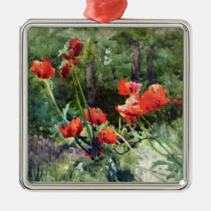 Garden Poppies (från Mildred Anne Butler) Julgransprydnad Metall
