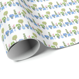 Garden Pots (on White) Wrapping Paper Presentpapper