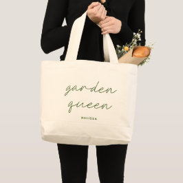 Garden Queen Modern Plant Älskare skript Namn Jumbo Tygkasse