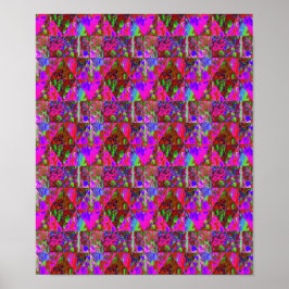 Garden Quilt-målning med grönt ludrangea Poster