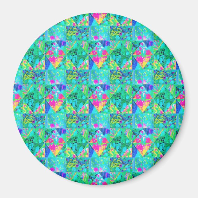 Garden Quilt Painting with Hydrangea and Blues Magnet (Framsidan)