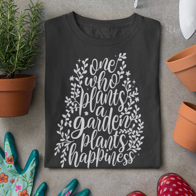 Garden Quote Hand Lettered Doodles T Shirt (Skapare uppladdad)