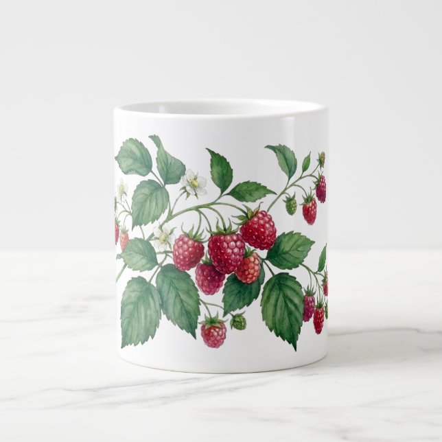 Garden raspberries Specialty Mug Jumbo Mugg (Framsidan)