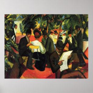 Garden Restaurant, i augusti Macke Poster