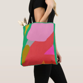 Garden Riff Green Tote Bag Tygkasse