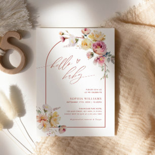 Garden Ro Baby Shower Inbjudan   Boho Baby Shower