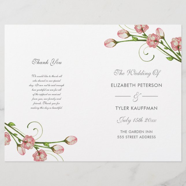 Garden Ro - bröllopsprogrammet (Framsida)