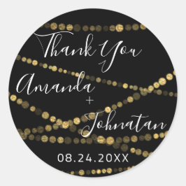 Garden Ro Guld Löv Namn datum Vit Guld Ljuset Runt Klistermärke