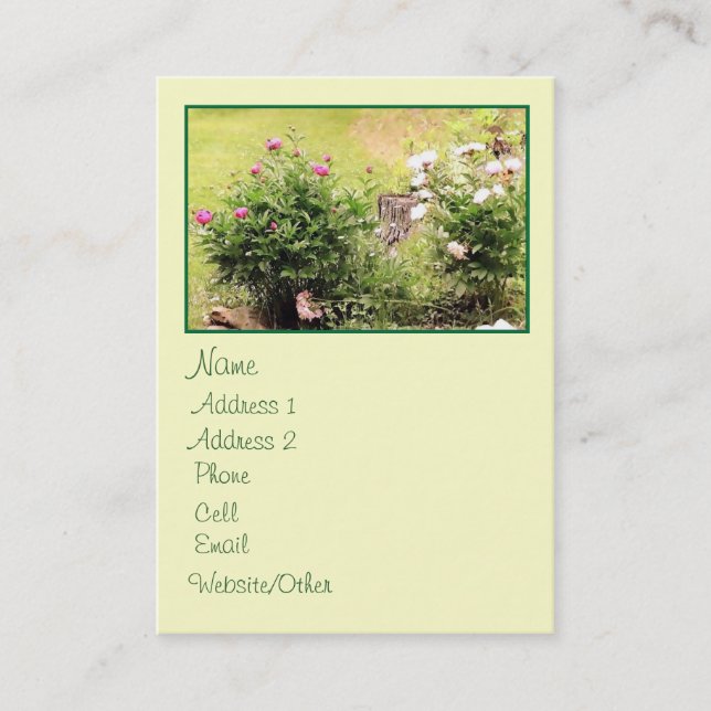 Garden Ro Large Profile Visitkort (Framsida)