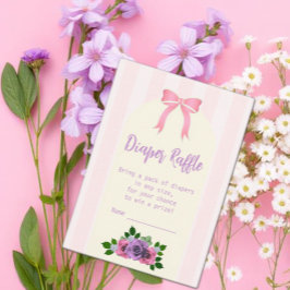 Garden Ro Rosa Baby Shower Diaper Raffle Tilläggskort