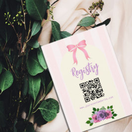 Garden Ro Rosa Baby Shower Registry Tilläggskort