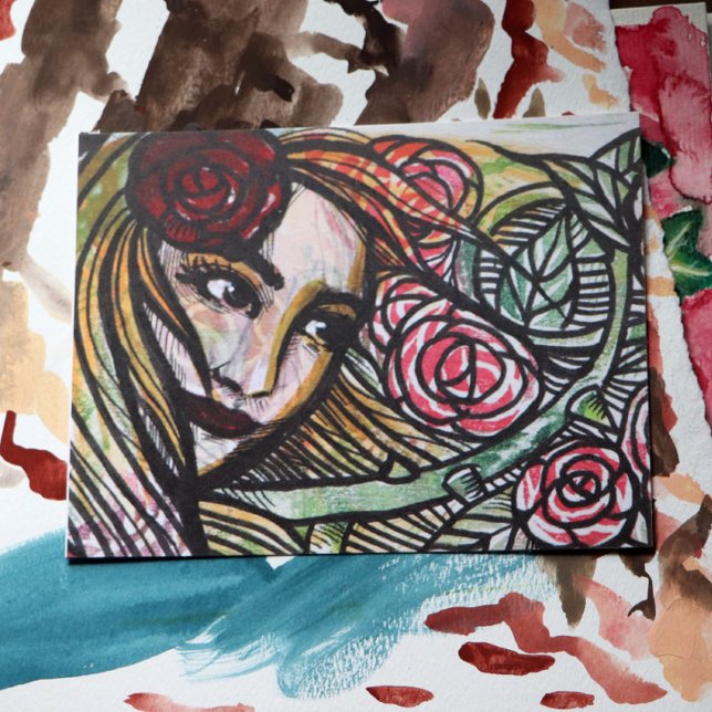 Garden Rosor Goddess Ro Garden Vykort (Skapare uppladdad)