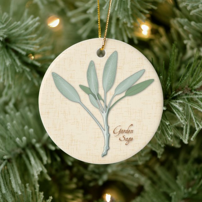 Garden Sage Herb Ornament (Träd)