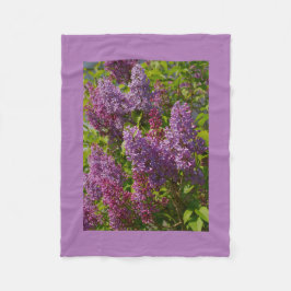 Garden scen, lila lilaktor, blommor, natur fleecefilt