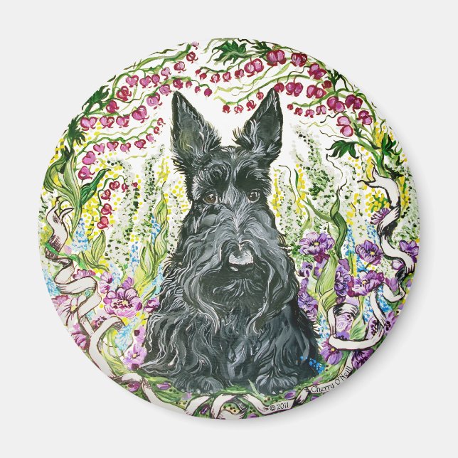 Garden Scottie Magnet (Framsidan)