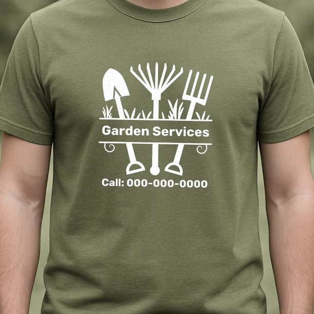 Garden Services - Verktyg Monogram T Shirt (Garden Services - Tools Monogram T-Shirt)
