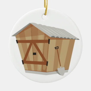 Garden Shed Julgransprydnad Keramik