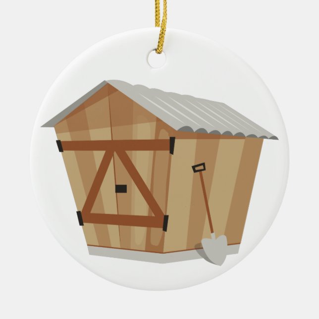 Garden Shed Julgransprydnad Keramik (Framsidan)