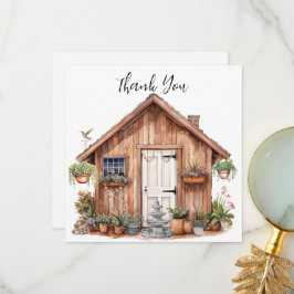 Garden Shed och Lycklig Ställe | Växter | FONTÄN Tack Kort
