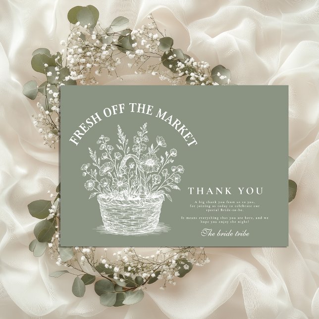 Garden Shower för Rustic Market Tack Kort (Skapare uppladdad)