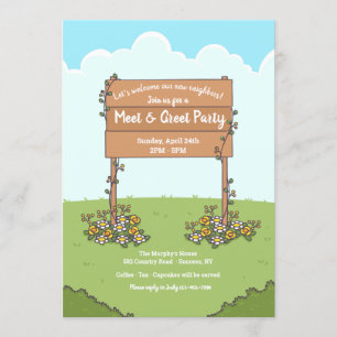 Garden Sign Meet och inbjudan till Greet Party