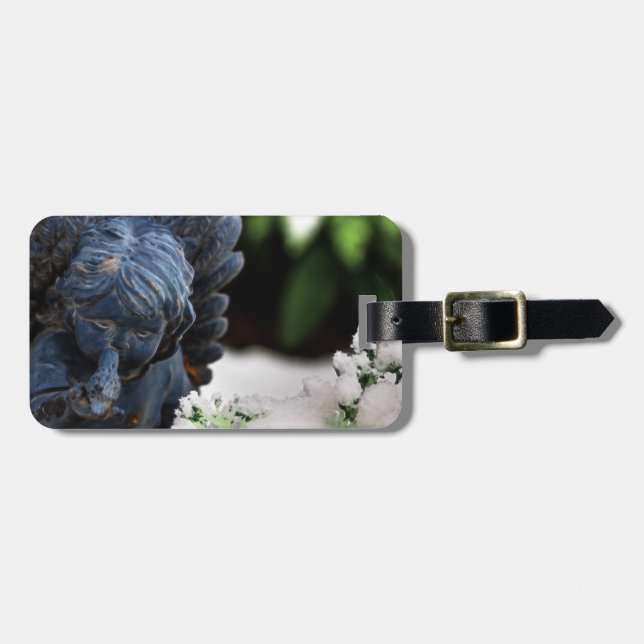 Garden Snö Angel och Dove Bagagebricka (Horisontell Framsida)