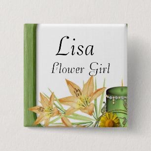 Garden Snyggt Classy Flower Girl Bröllop Knapp