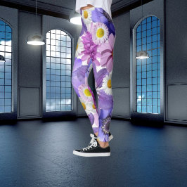 Garden, Snyggt Leggings lila Colorful Flower