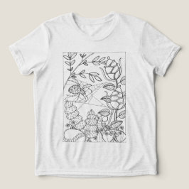 Garden spindelfärgning med fantastiska blommor t shirt