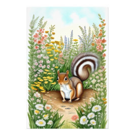 Garden Squirrel Photo EnUtvidgning Fototryck
