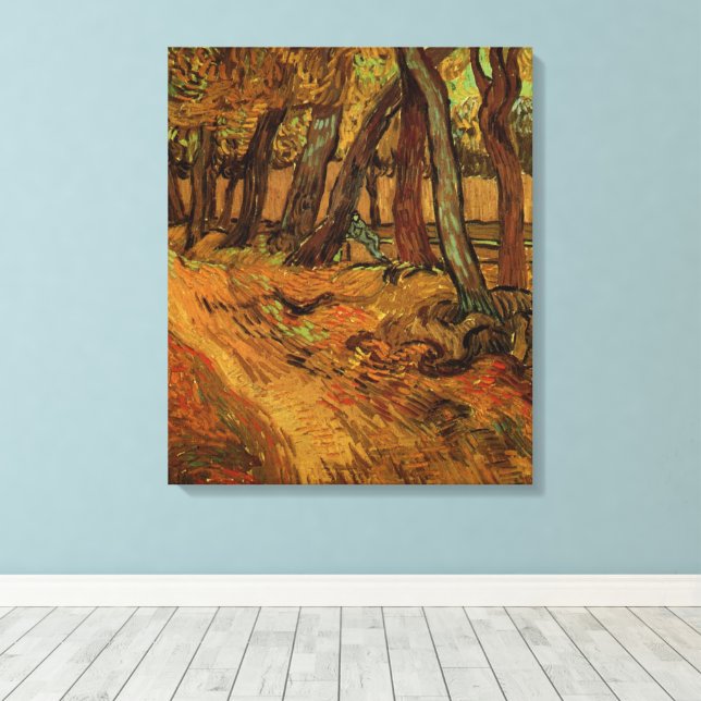 Garden St Paul Hospital Figur av Vincent van Gogh Canvastryck (Insitu (trägolv))