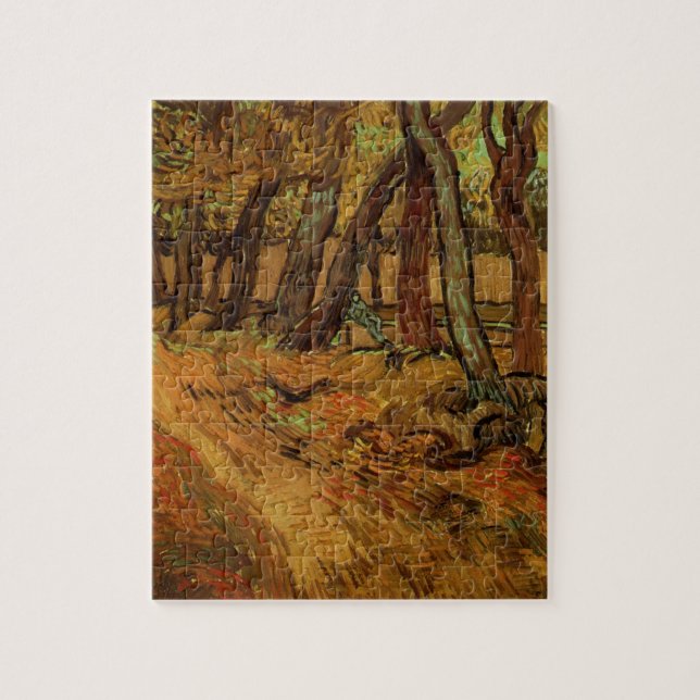 Garden St Paul Hospital Figur av Vincent van Gogh Pussel (Vertikal)