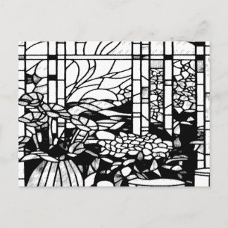 Garden Stained Glass Helg Vykort