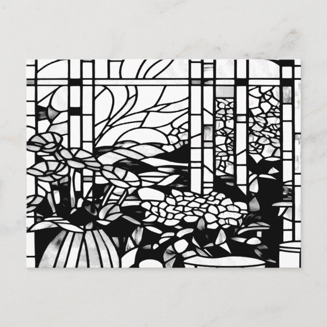 Garden Stained Glass  Helg Vykort (Framsida)