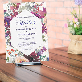 Garden Stänk Modern bröllopsinbjudan till Blommigt Inbjudningar