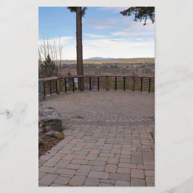 Garden Stone Brick Paver Patio View Deck (Framsida)