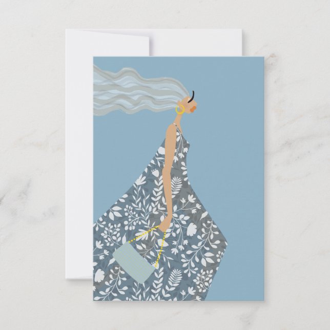 Garden Swag Fashionista Mode Illustration Tack Kort (Framsida)